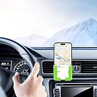 Vista 5 de AUCELI Soporte de teléfono de automóvil para salpicadero, 2 pares de respaldos de asiento de automóvil, soporte multifuncional para teléfono Verde