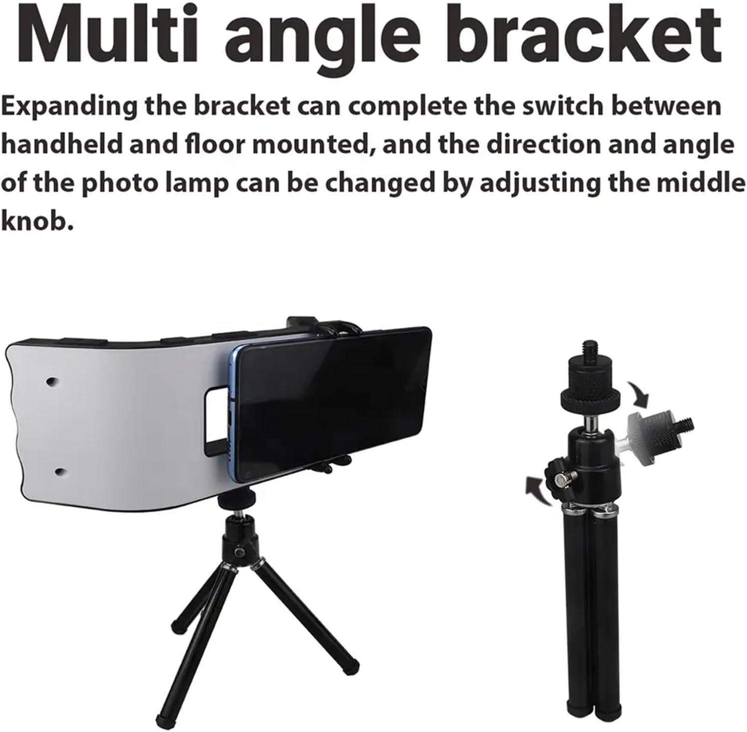 Dental Mobile Phone Fill Light, Dental Oral LED Photography Kits, 3 Group Lights Adjusted Independently & 3D Surround Lighting Design, for Home Salon and Macro Photography
