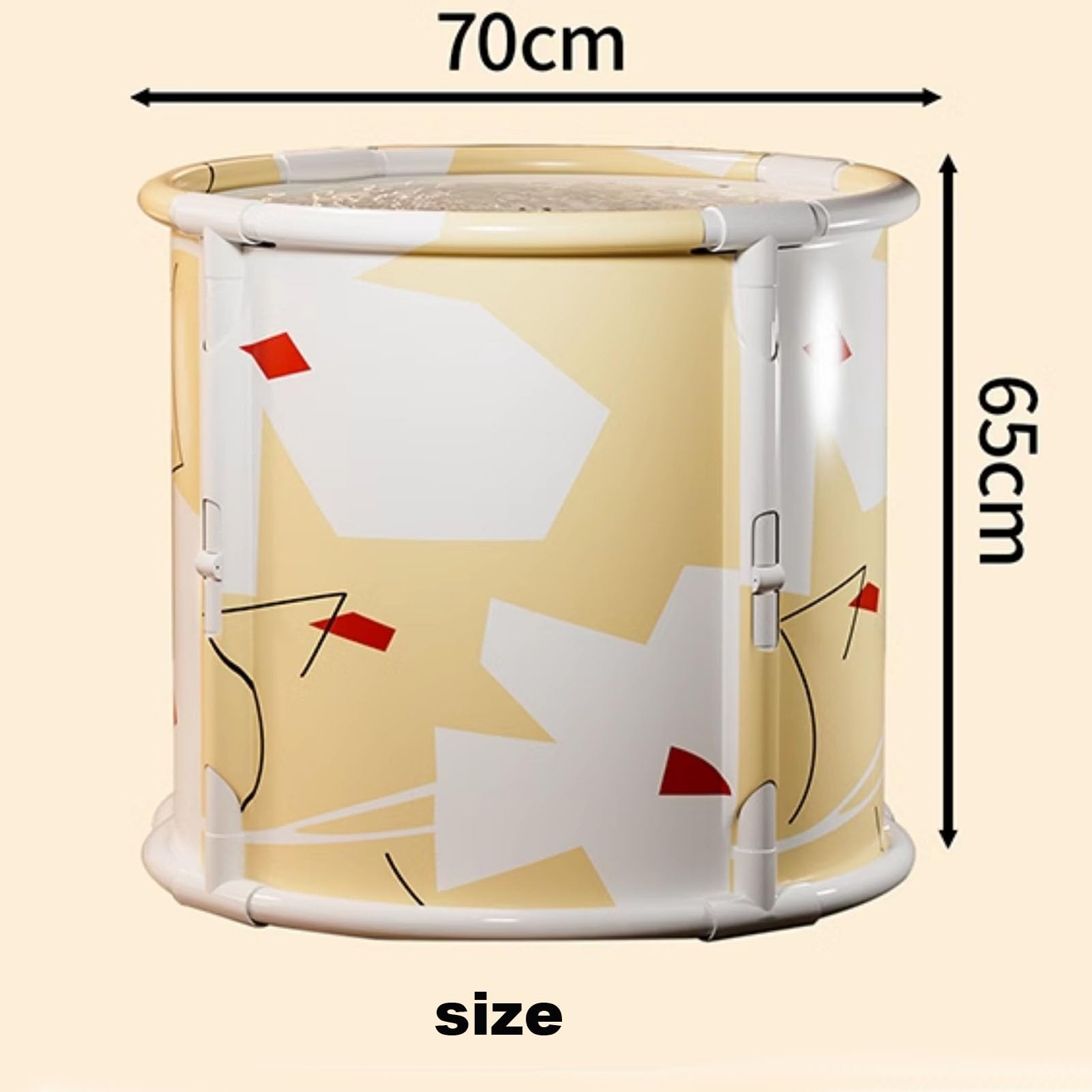 Faltbare Badewanne Erwachsene Badewanne für Dusche Mobile Badewanne Eistonne für heißes Bad kaltes Bad und Sauna Einfacher Installation Sicher und Umweltfreundlich (Gray)