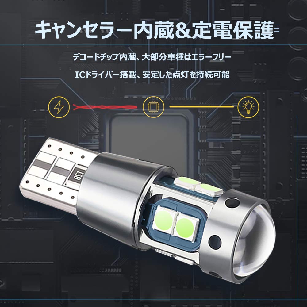 Amazon | Nanpoku T10 LED アイスブルー 爆光 12V 24V ポジション