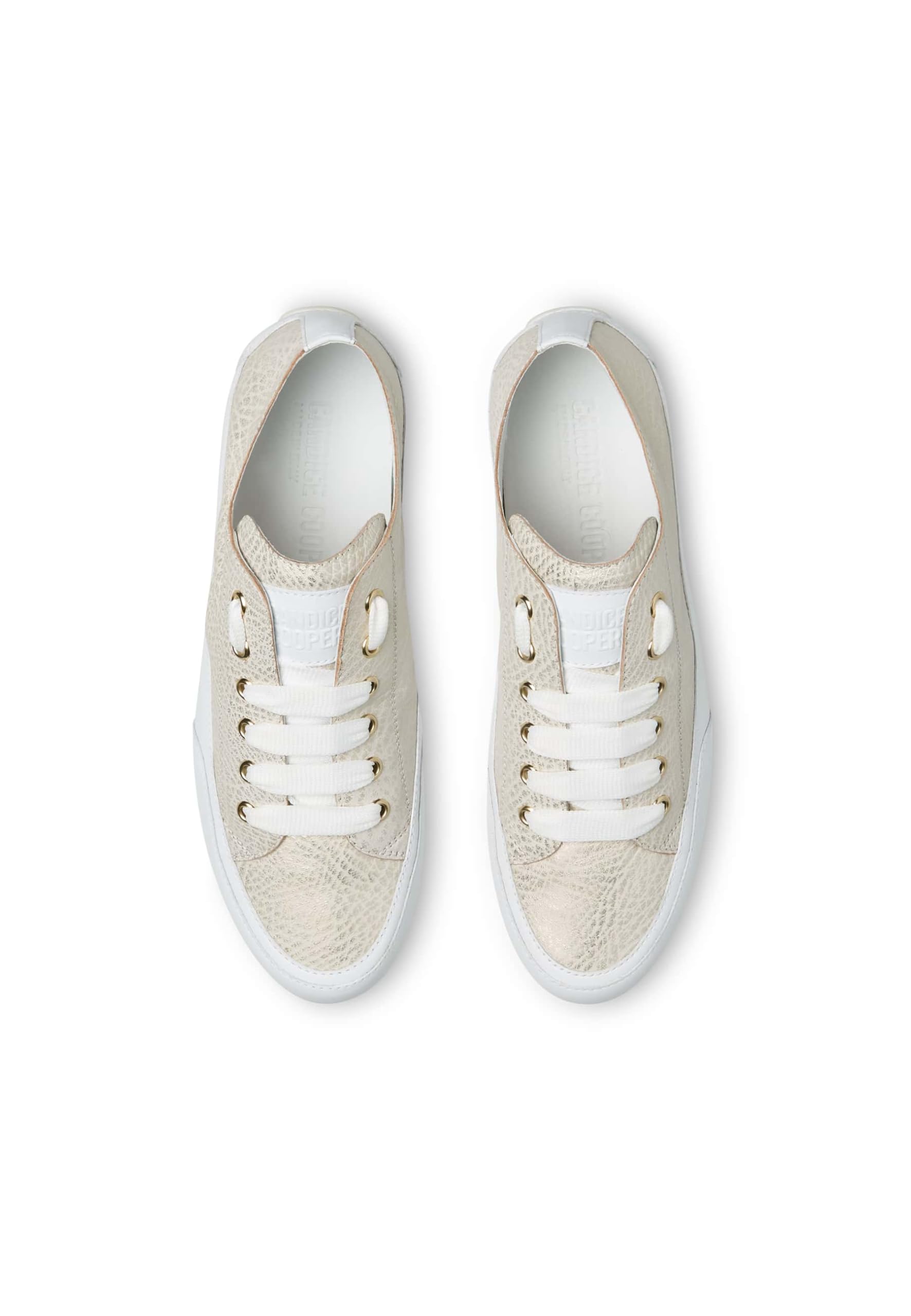 Candice Cooper Rock Chic S-Zapatillas Deportivas de Piel-Blanco