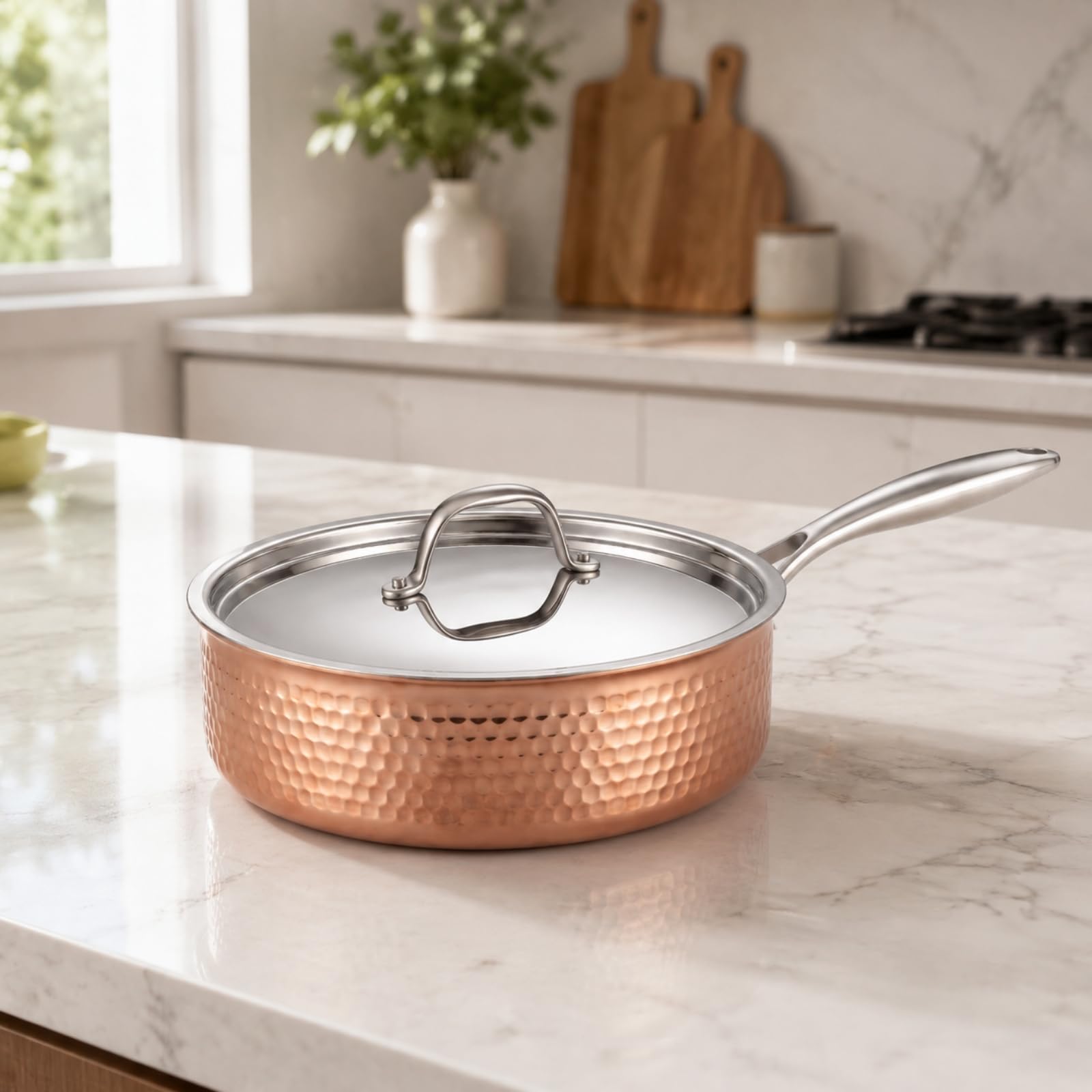 Sauteuse avec Couvercle Texturé, 26CM