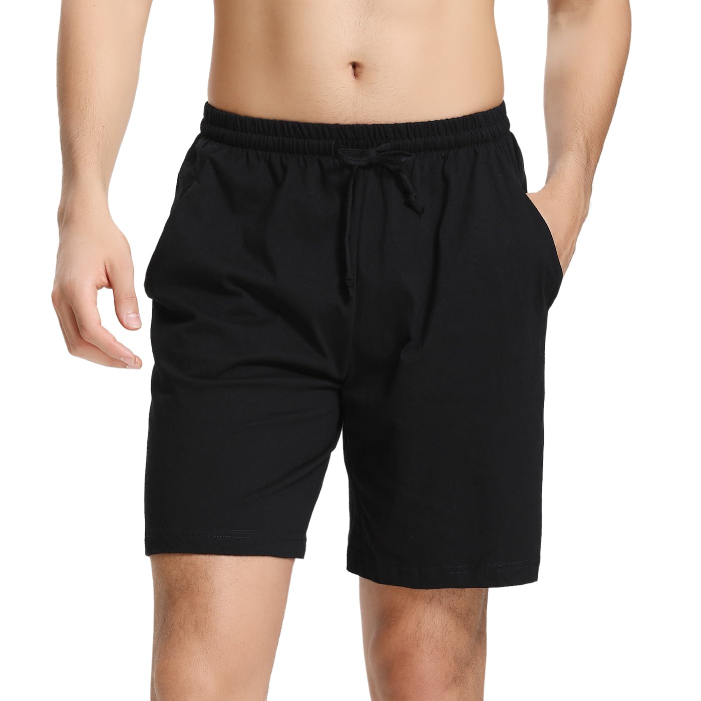 Aseniza Bas de Pyjama Homme Short Décontracté en 100% Coton Pyjama Short Homme pour Short de Pyjama Hommes d'été