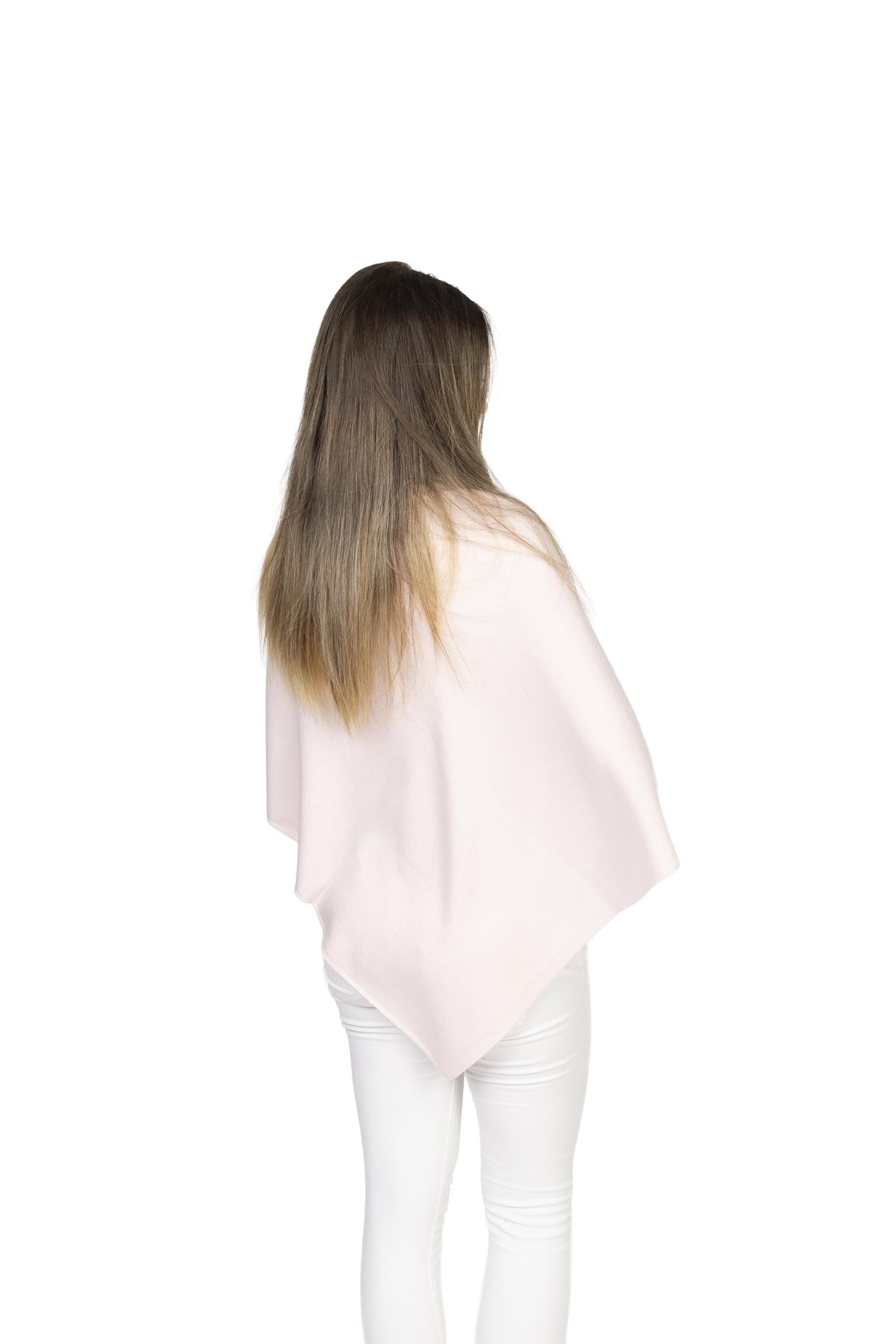 Poncho de mujer de mezcla de cachemira, fabricado en Italia, capa elegante con lana y seda, ligero, cálido y suave, para otoño e invierno