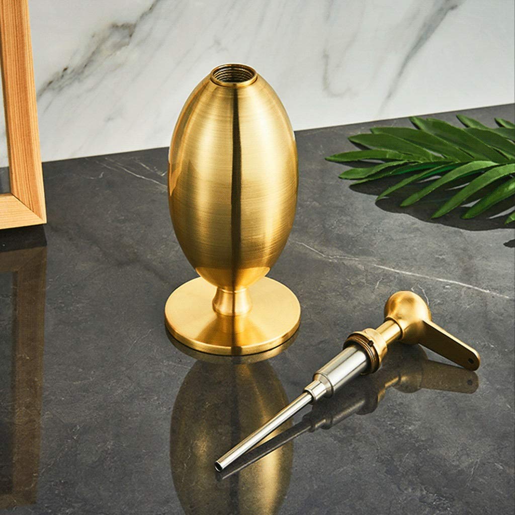 Goldene Edelstahl-Seifenspenderpumpe, manueller Lotionspender, Retro-Pumpspenderflasche für Badezimmer, Küche, Seifenspender