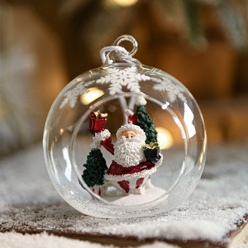 Palline Di Natale In Vetro - Set Da 24 Pezzi Multicolore Per Decorare Albero E Casa | Decorazioni Natalizie Durevoli E Festose