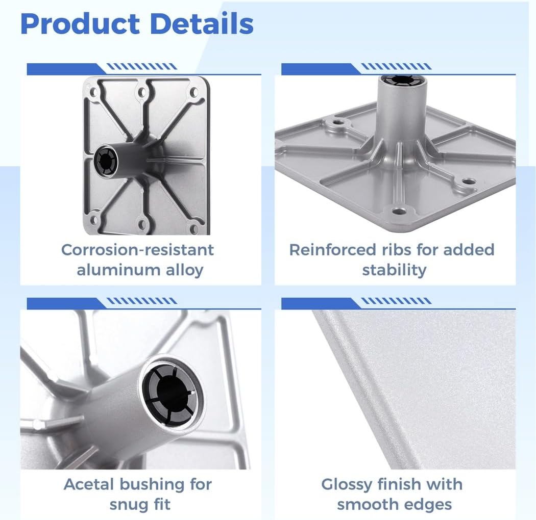 Seat Base Boat 7"X7", 3/4" Pin Socket Pedestal Seat Boat For, Alloy Aluminum Duty Heavy Marine Bracket Seat Boast, Accessories Seating Cabin Corrosion-Resistant For Mount Seat Boat Most
