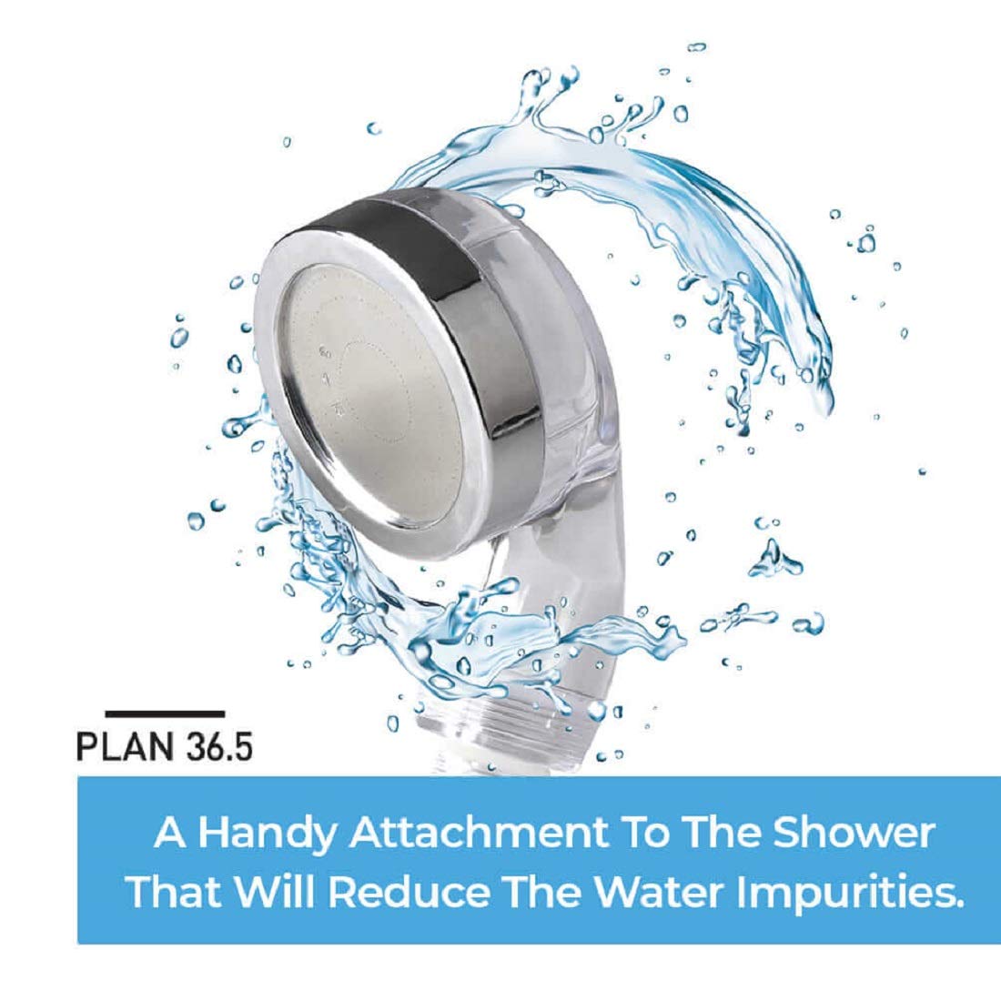 Shower Filter Head with High Gloss Mirror Polish Chrome Finish 1