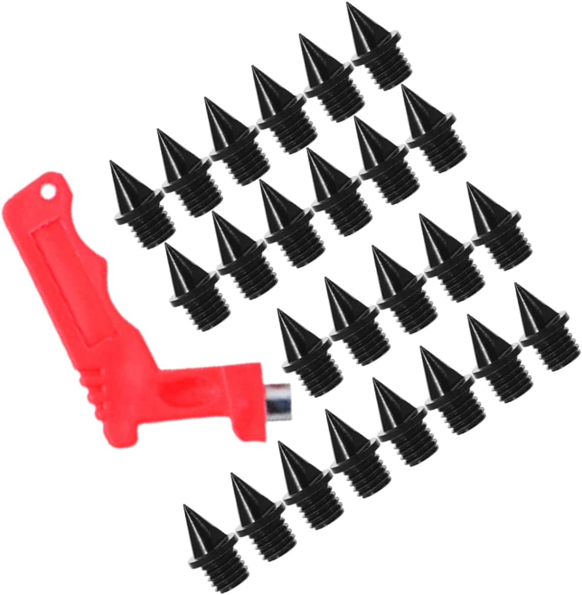 GANAZONO 250pcs Pyramid Track Spikes for Boys and Girls Running Shoes Lightweight Steel Spikes for Sprinting Jump and Track Competitions Excellent Grip and Stability
