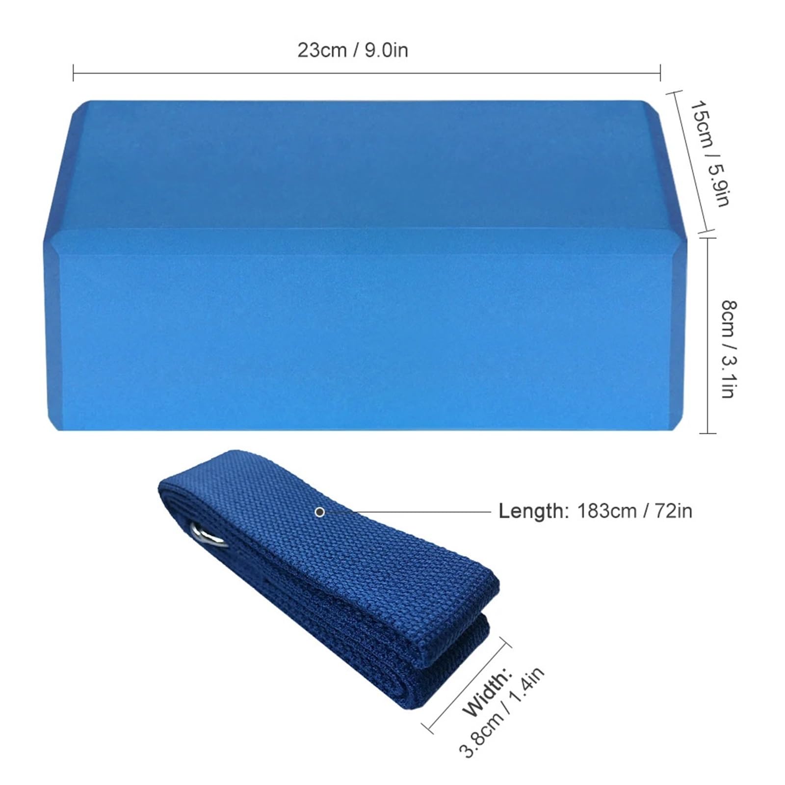 Bloque Yoga Yoga Blocks Cotton Strap Stability Set for Meditation