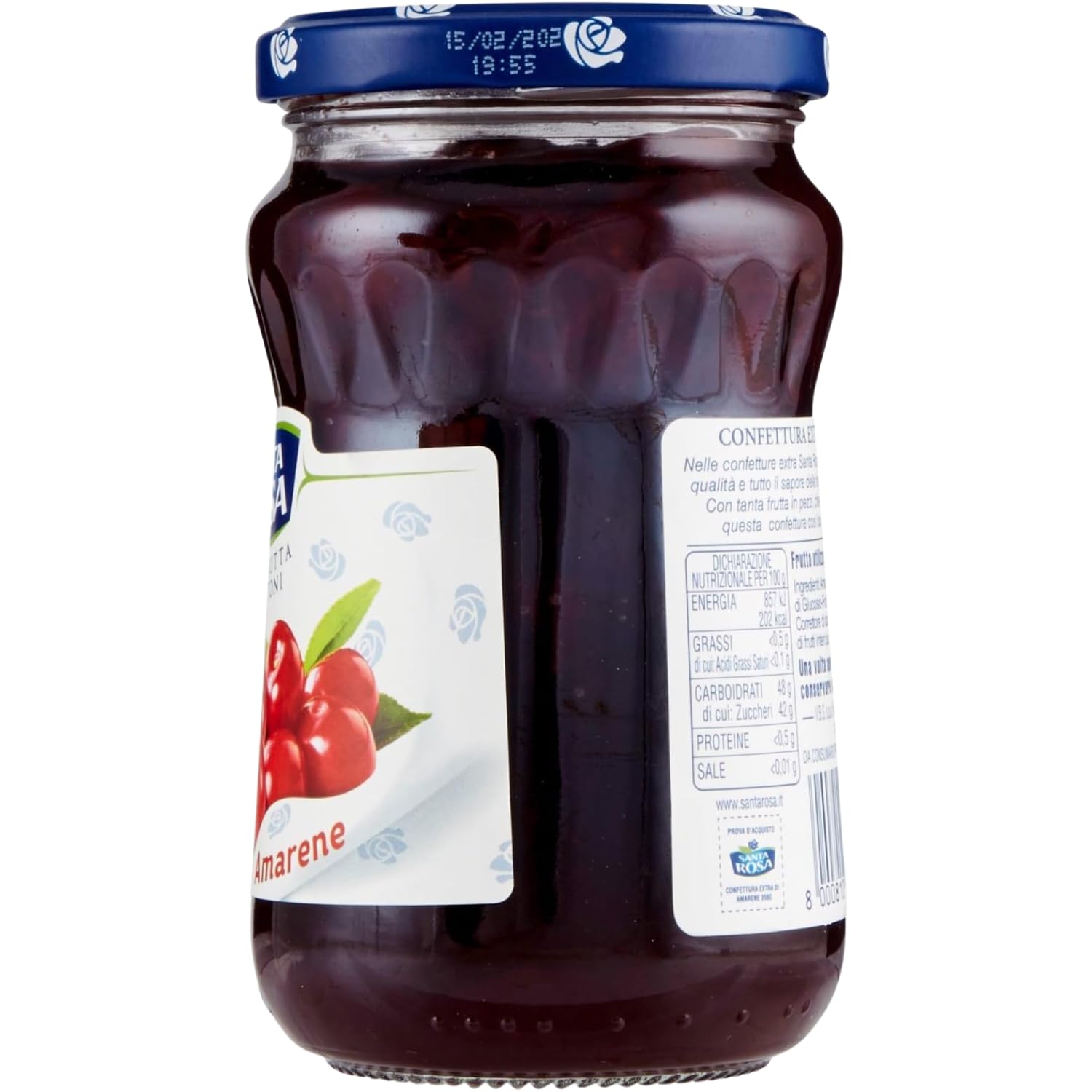 Confettura di Amarene 350 g – Marmellata con Frutta a Pezzettoni Ideale per Colazione e Dolci – Variazioni 4/8/12 Pezzi (12 PEZZI)