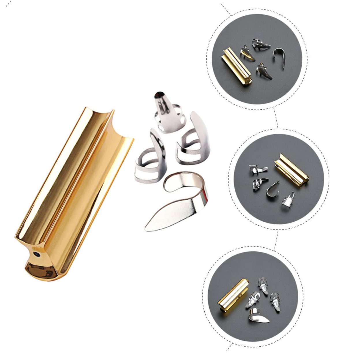 ifundom 3sets Plettri e Scorrevole Per Chitarra Elettrica Slider Per Chiari e Luminosi Accessorio Per Musicisti e Appassionati Chitarra