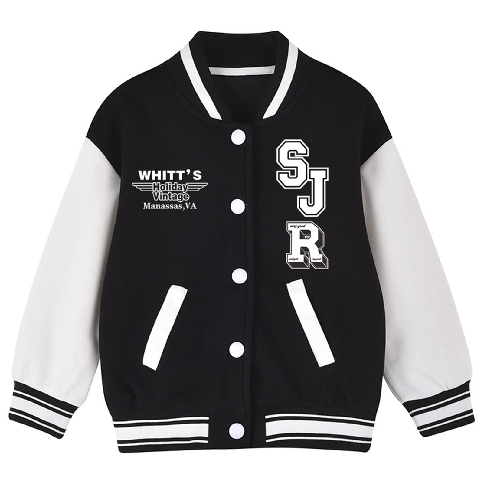 Genérico Chaqueta de Béisbol Infantil Abrigo Cálido Ligero Cómodo para Niños con Cremallera Diseño Casual