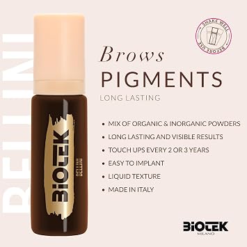 BIOTEK Brow Pigment Color for Long Lasting Makeup - Hybrid Long Lasting - Made in Italy (Bellini)