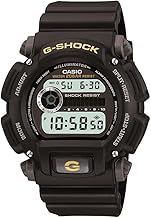 Casio DW9052 Series | Reloj digital para hombre | G-SHOCK | Negro/Negro | Cronómetro de 1/100 SEC | Temporizador de cuenta regresiva | Luz LED | 200M WR | Resistente a golpes | Multi Alarma | Calendario automático | Hora dual | Batería de 2 años