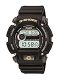 DW9052 Series | Men’s Digital Watch | G-SHOCK | Black/Black | 1/100 SEC Stop Watch | Countdown Timer | LED Light | 200M WR | Shock Resistant | Multi Alarm | Auto Calendar | Dual Time | 2 Yr Batt