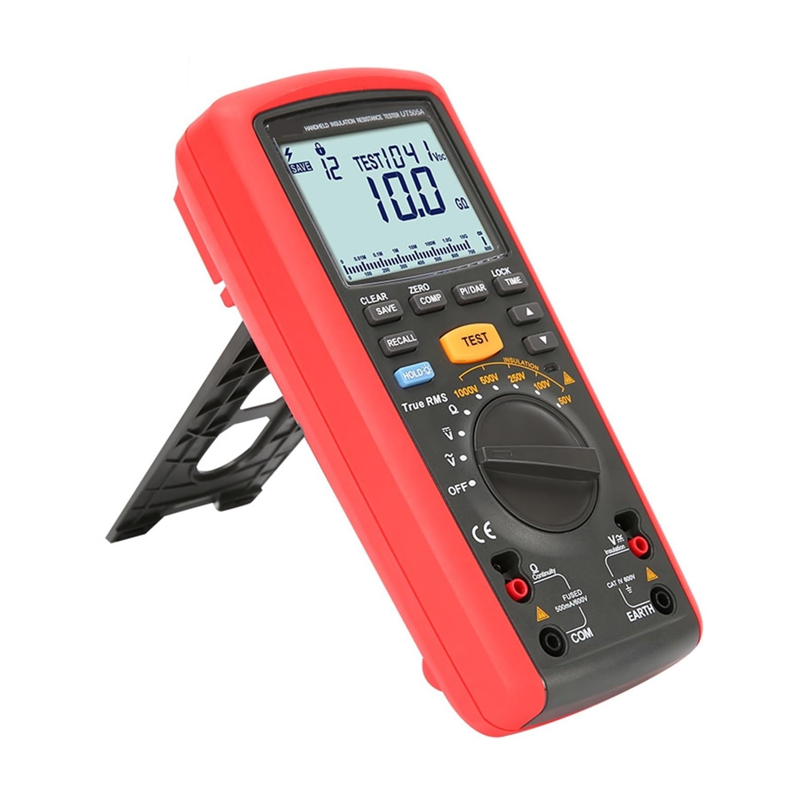 Probador de Resistencia, Comprobadores de resistencia de aislamiento portátiles 1000 V 20 GΩ UT505A UT505B Miliómetro digital Ohmímetro Rango automático(UT505B)