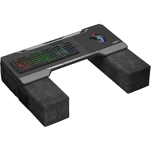 Couchmaster CYCON³ HORIZONLIGHT Bar, Ultimate Ergonomic USB-Hub Gaming Lap Desk for Couch and Bed, Large, Stable and Compatible with All Keyboards and Mouse/Mice, Laptops, PCs, PS4/5, Xbox