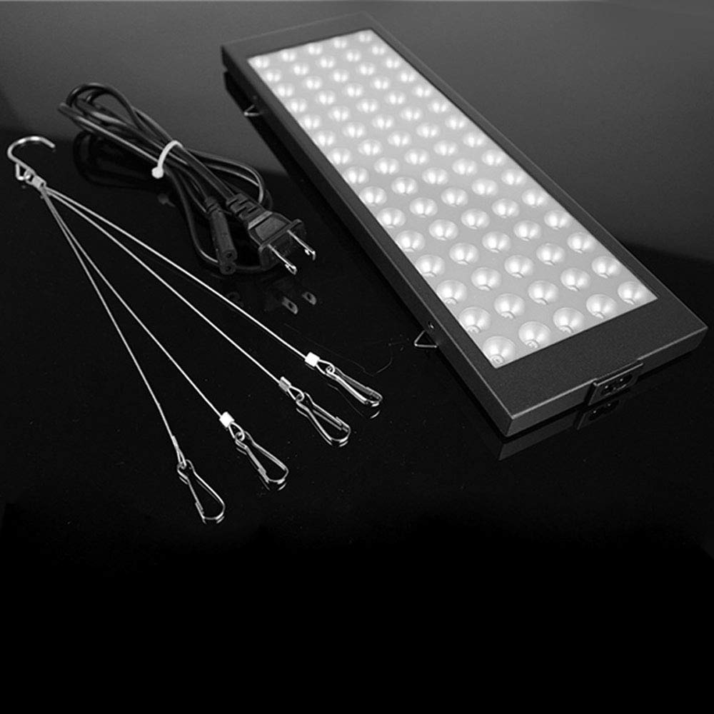 HomeLava Lampara LED Cultivo para Plantas de Interior Iluminación, Lámpara de Cultivo de Espectro Completo de Tipo Solar de 100W con Azul y Rojo Perlas de la Lámpara LED, Placa Negro Ultrafino