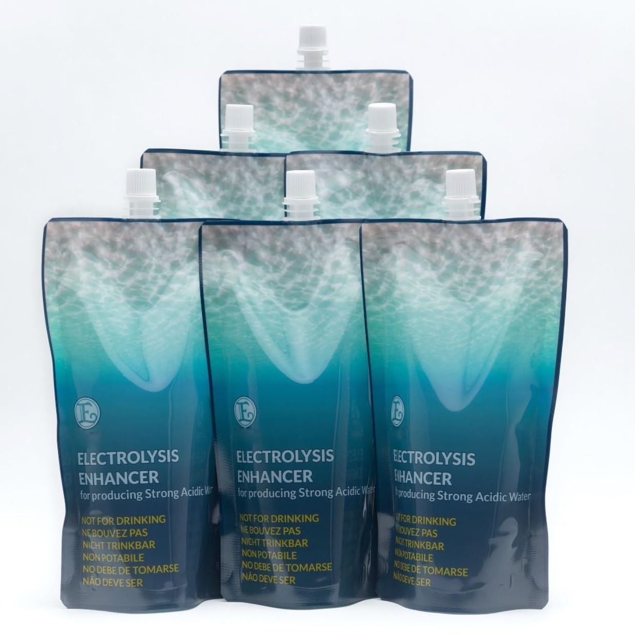 Electrolysis Enhancer Fluid for Enagic Leveluk Kangen 400 ml Each (6 Pouches)