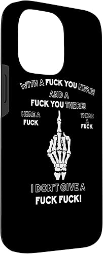 Vista 57 de Funda para iPhone 13 Pro Max Skeleton Middle Finger F You Pun Humor para adultos