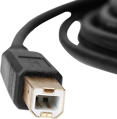 Miniatura 6 de Cable USB 2.0 chapado en oro de 25 pies, macho A a macho B, impresoraescáner, 26.2 ft