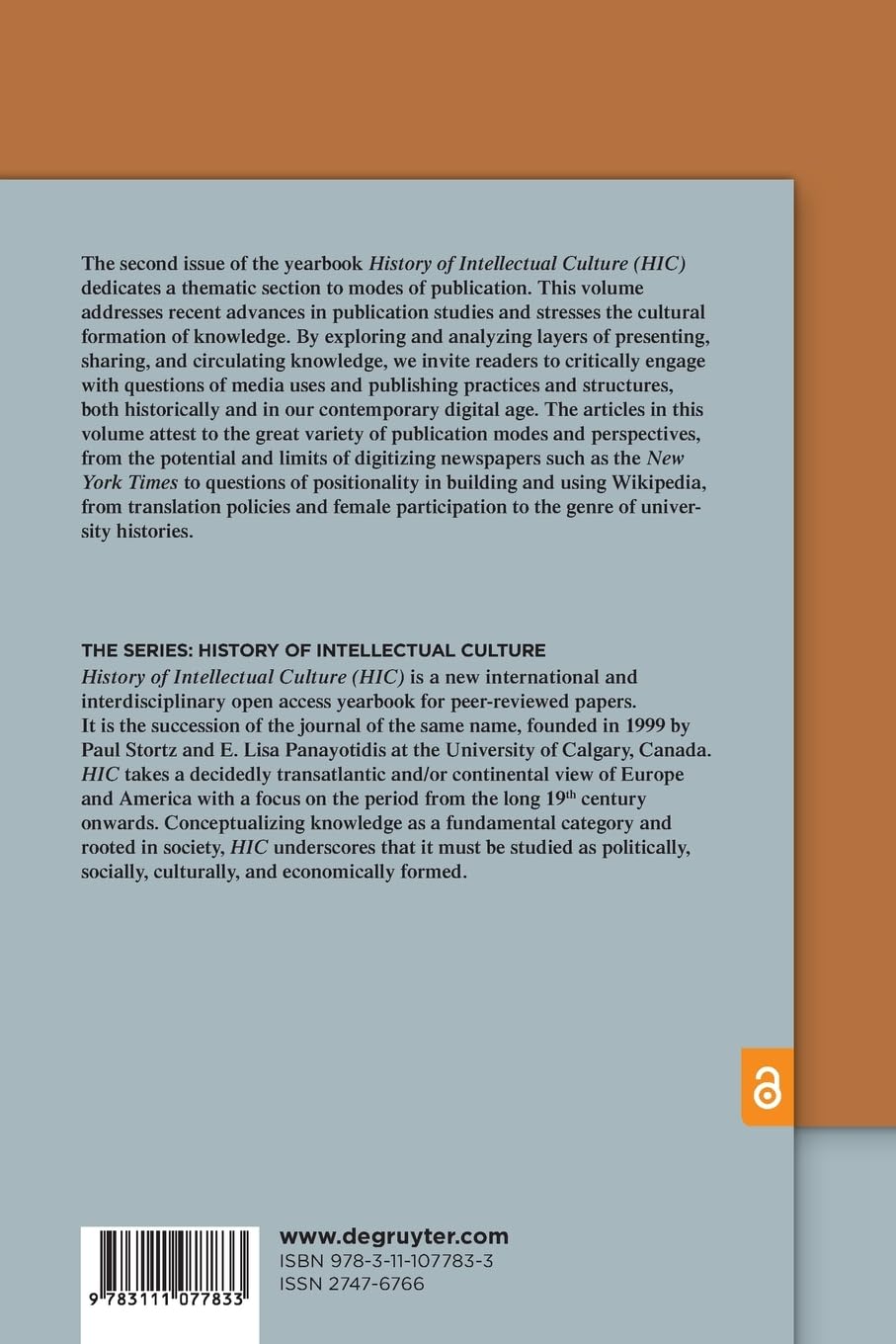 History of Intellectual Culture 2/2023: Modes of Publication