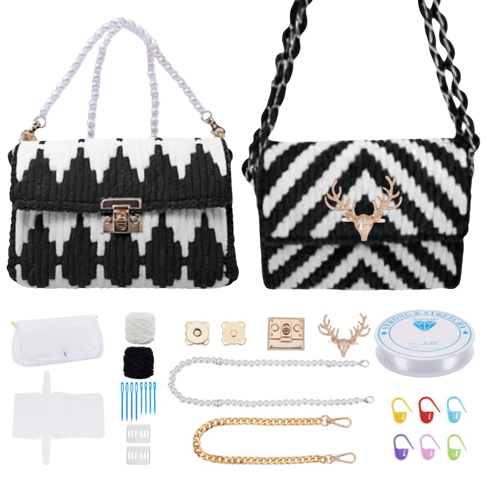Amazon.com: FREEBLOSS 2 Set DIY Plastic Canvas Mesh Bag Kit Blank