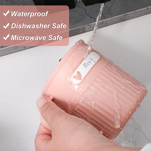 Vista 5 de 320 etiquetas para biberones para guardería, etiquetas de nombre para artículos esenciales de guardería, autolaminadas, calcomanías de nombre