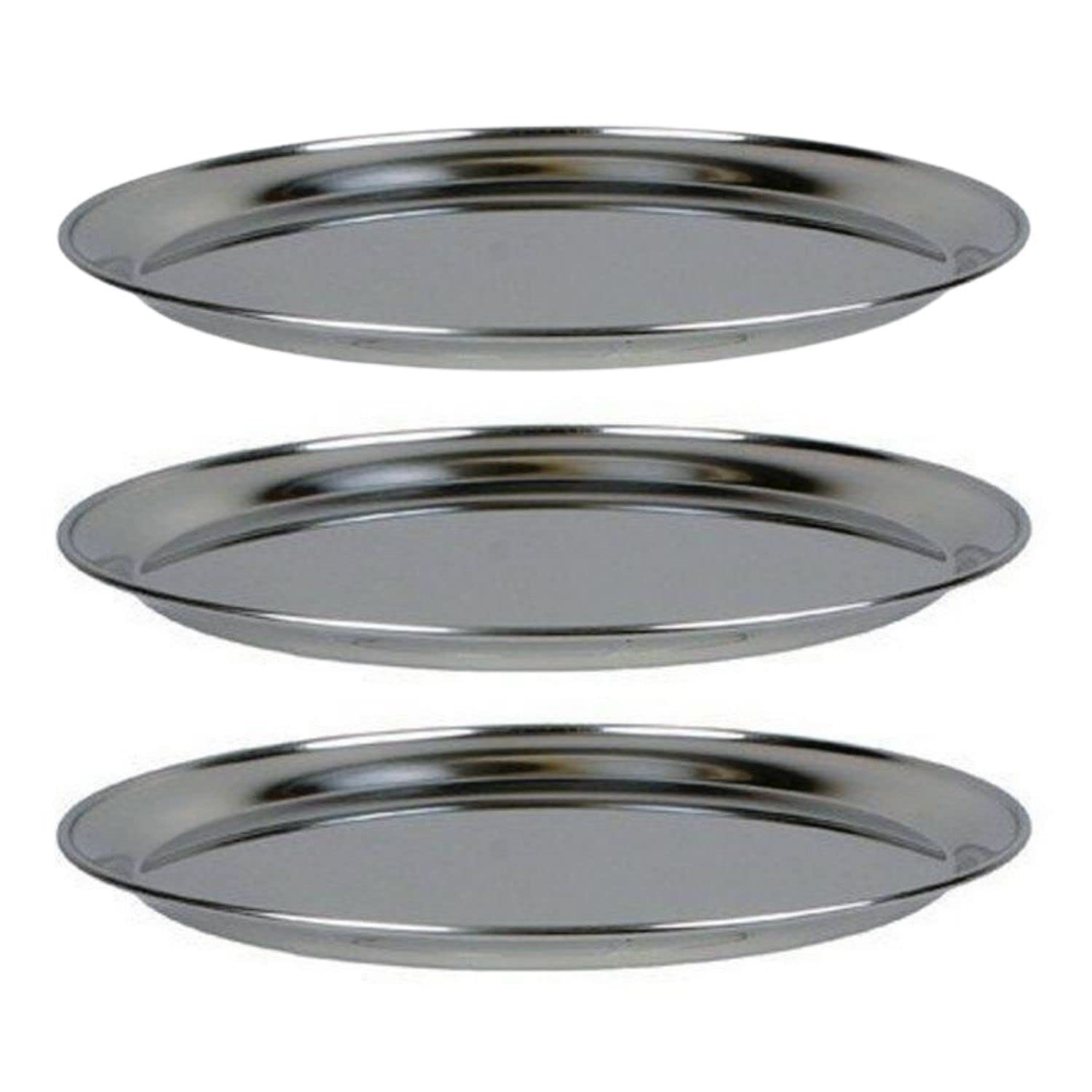 Plateaux de fruits de mer en inox anti-rouille de 36 cm pour service propre