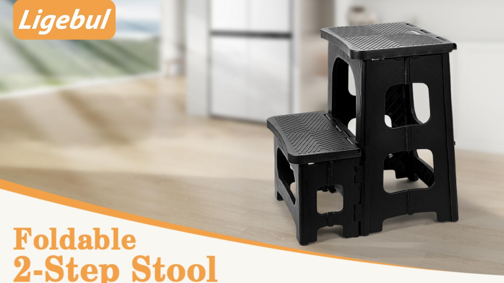 Amazon.com: Ligebul 2 Step Stool Foldable for Adults, Plastic