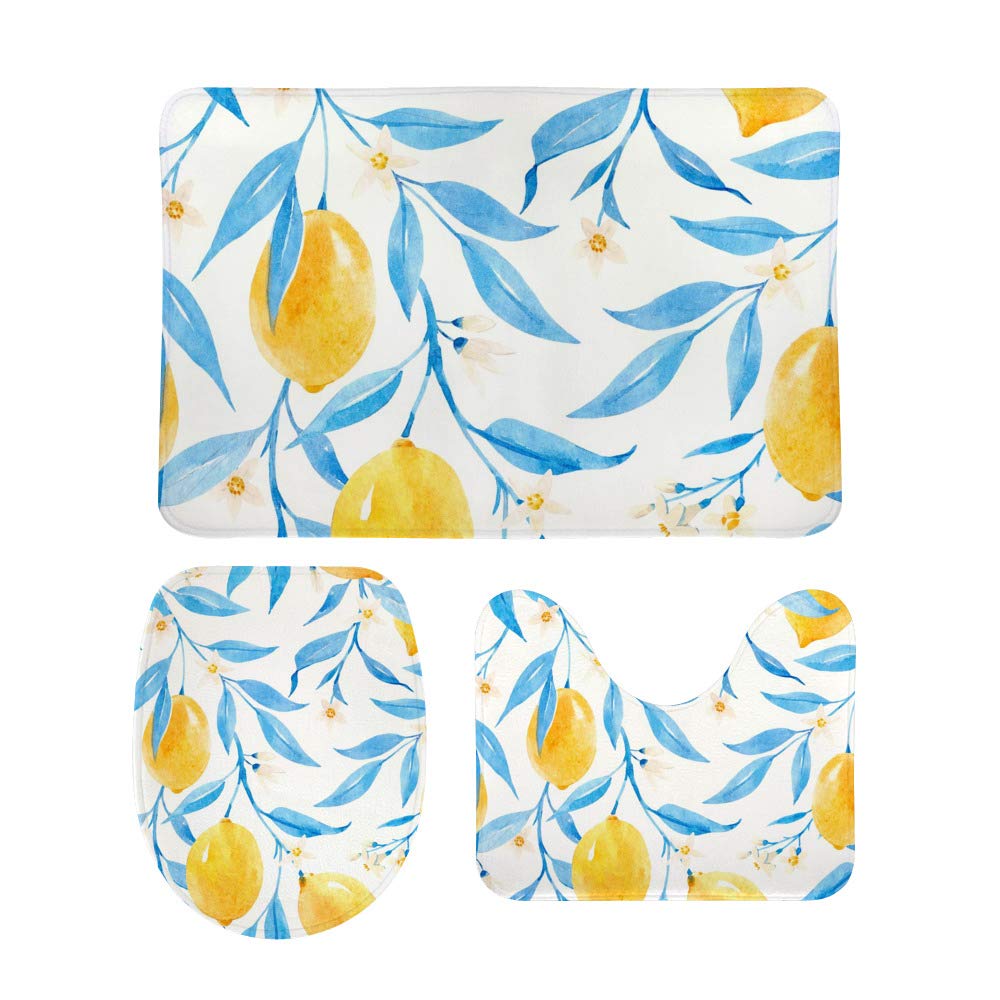 Tapis de salle de bain antidérapants en mousse polaire douce et absorbante pour douche