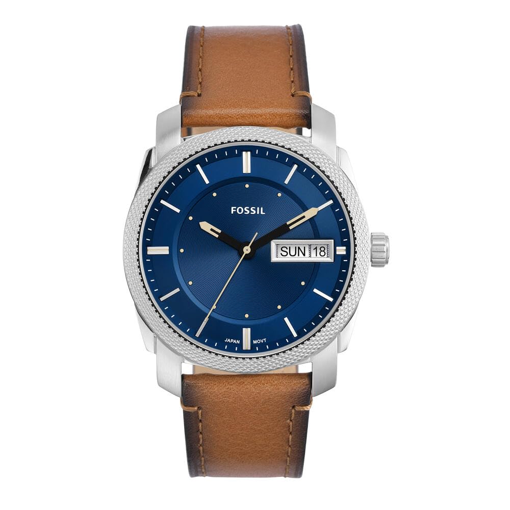 Fossil Machine Analog Blue Dial Mens Leather Brown Band Watch-Fs5920 (B09VK48ZZH) Amazon Price History, Amazon Price Tracker
