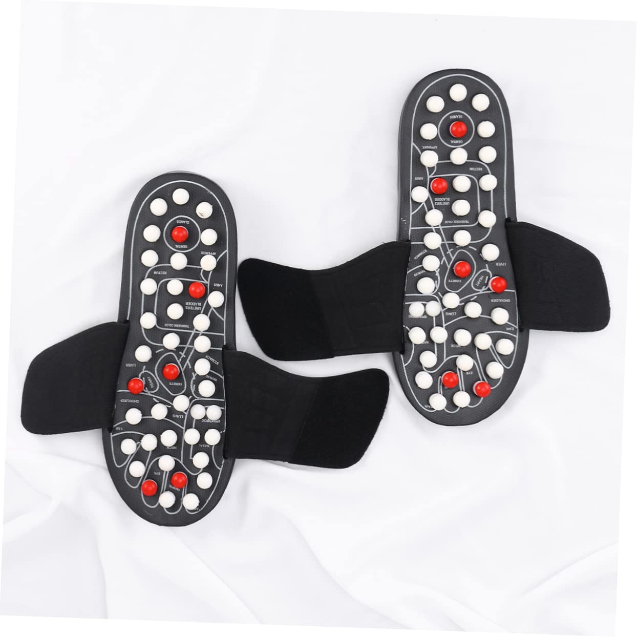 GARVALON Sandalen Für Fußmassage Akupunktur-massageball Für Männer Und Frauen Plantarfasziitis-linderung Tai Chi Gossip-design Größe 42–43