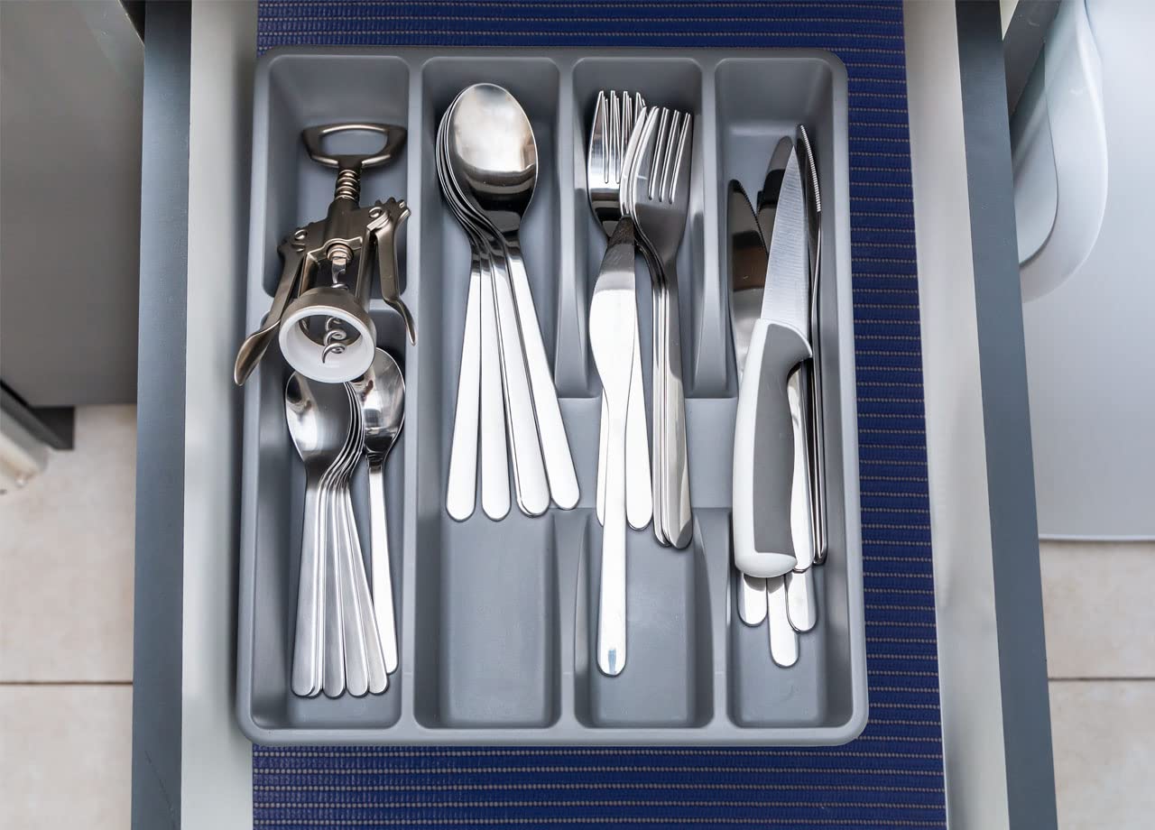 BIANCHERIAWEB Tappetino Gommato Antiscivolo Multiuso per Cassetti e Superfici Colore Blu 65x200cm Blu