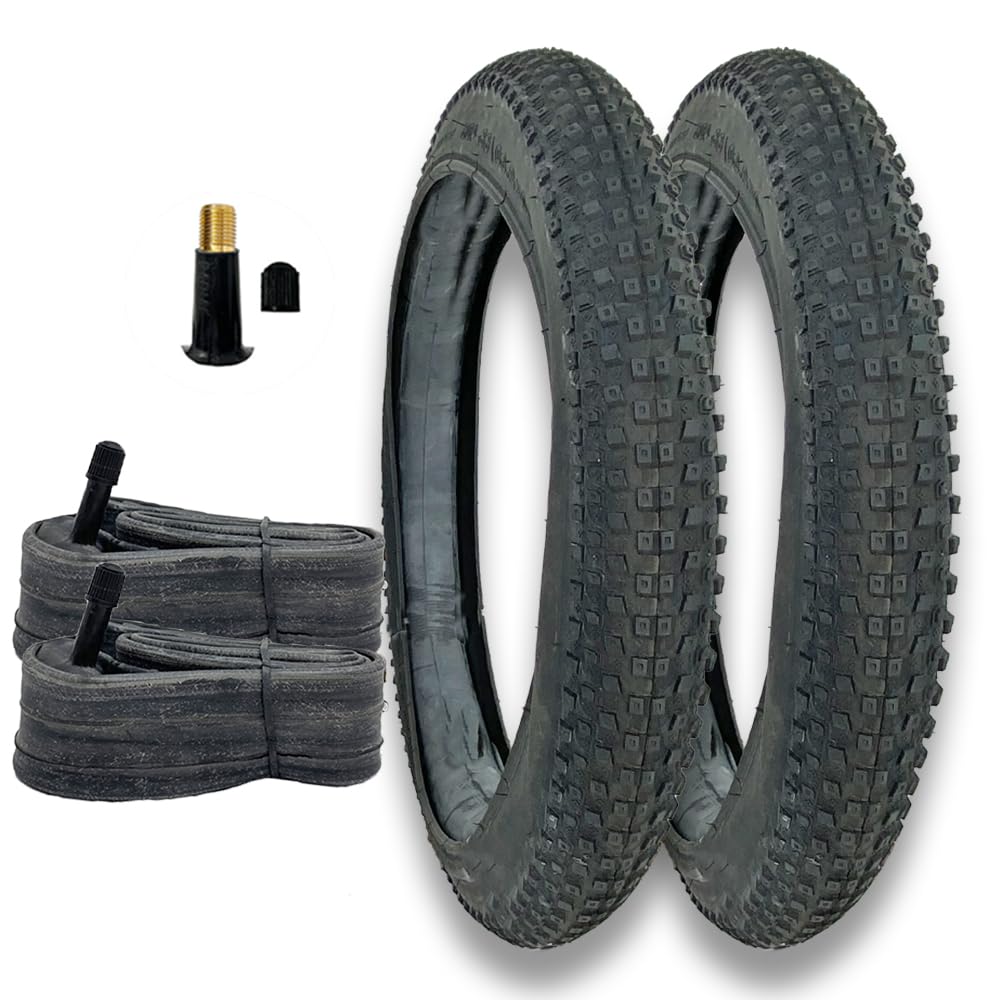 KIT 2 COPERTONI 2 CAMERE D'ARIA FAT BIKE BICI ELETTRICA 20 X 2.60 66 406