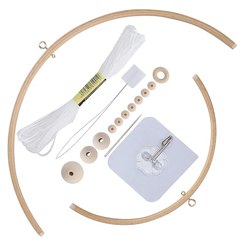 Miniatura 7 de Kit de bricolaje móvil para bebé, marco de madera para guardería, colgador de cama para manualidades, kit móvil, campanilla de viento, decoración