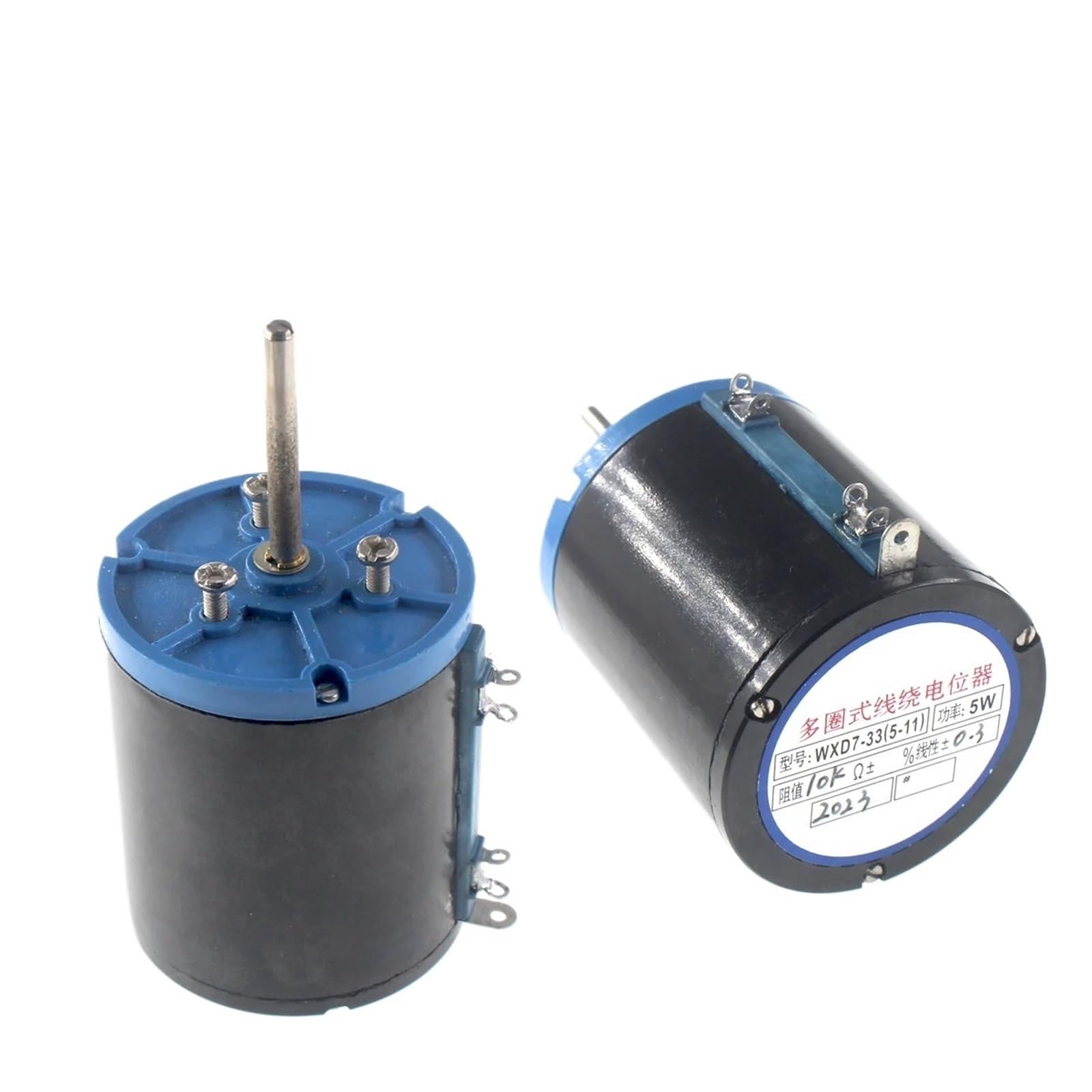 1 pz WXD7-33 potenziometro di precisione a filo avvolto multigiro da 5 W, 10 giri, resistenza regolabile WX5-11, 1K, 2K2, 4K7, 10K(2.2K Ohm)