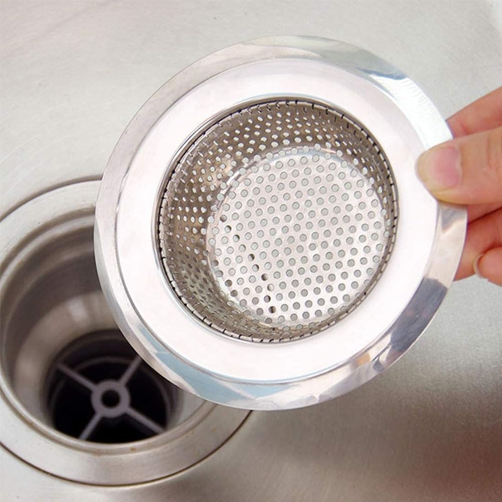 SSUCA Stainless Steel Strainer/Mesh Kitchen Drain Basin Net Basket Filter Hair Catcher Stopper Drainer Sink Jali (Silver) Pack of 1 (11 Cm) (B0DFYPV8R3) Amazon Price History, Amazon Price Tracker