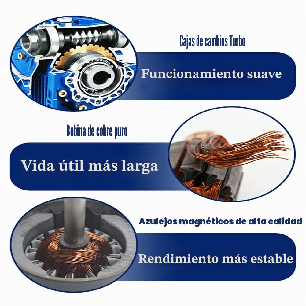 Motor CA 220V, 90W 1400RPM Motor de reducción de velocidad 8 polos CW/CCW Motor 5M90GN-C RV30 tornillo sin fin con regulador de velocidad(60K)