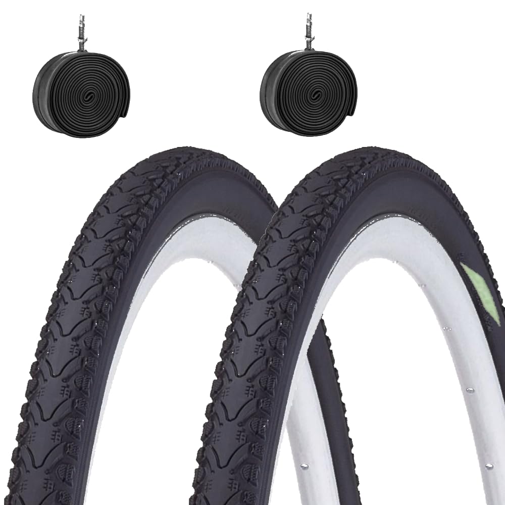 2 Tyres 16 x 1.75 cm (47-305) + Tyre Chambers Demi Slick City Bike for Children MTB Bikes 16 Inches