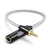 CableCreation 1/4 to 3.5mm Adapter, (0.7m / 2.3ft) TRS 6.35mm Female to 3.5mm Male Headphone Adapter, Stereo Audio Cable Adapter for Amplifier, Guitar, Headphone, Home Theater Devices, Laptop, Phone