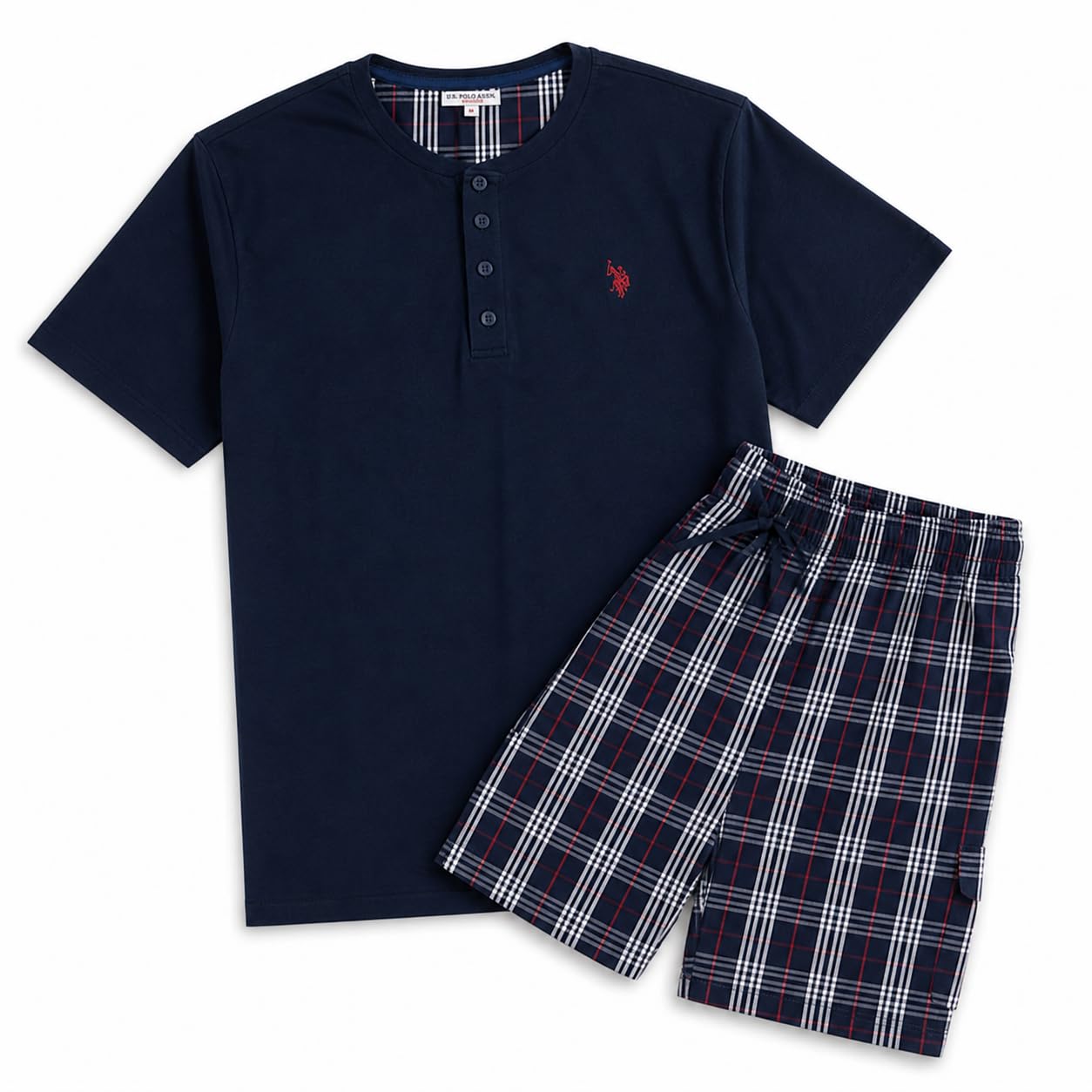 U.S. POLO ASSN. Herren Kurzarm-Pyjama