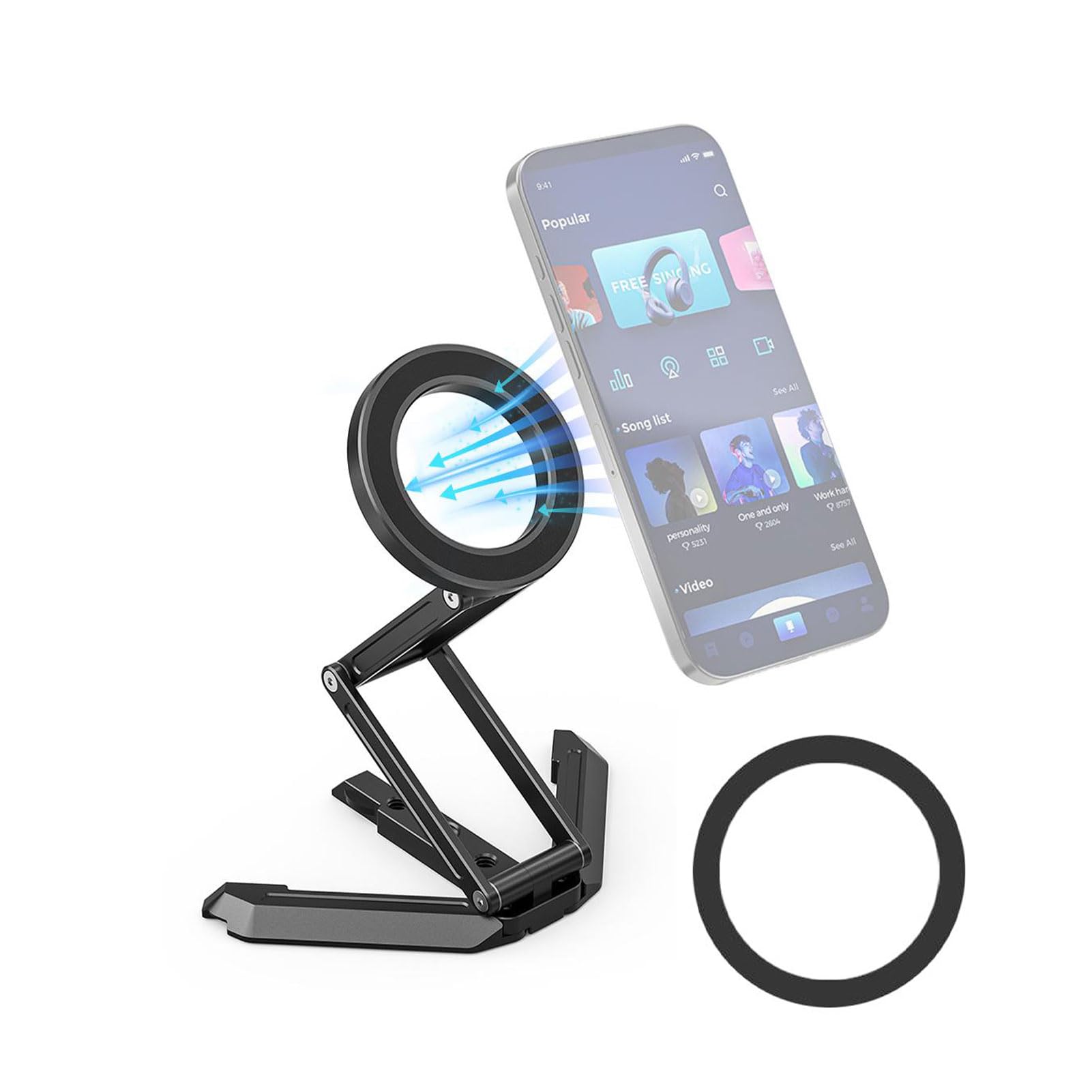 Irfora Soporte Magnético para Teléfono, Diseño Compacto y Ajustable