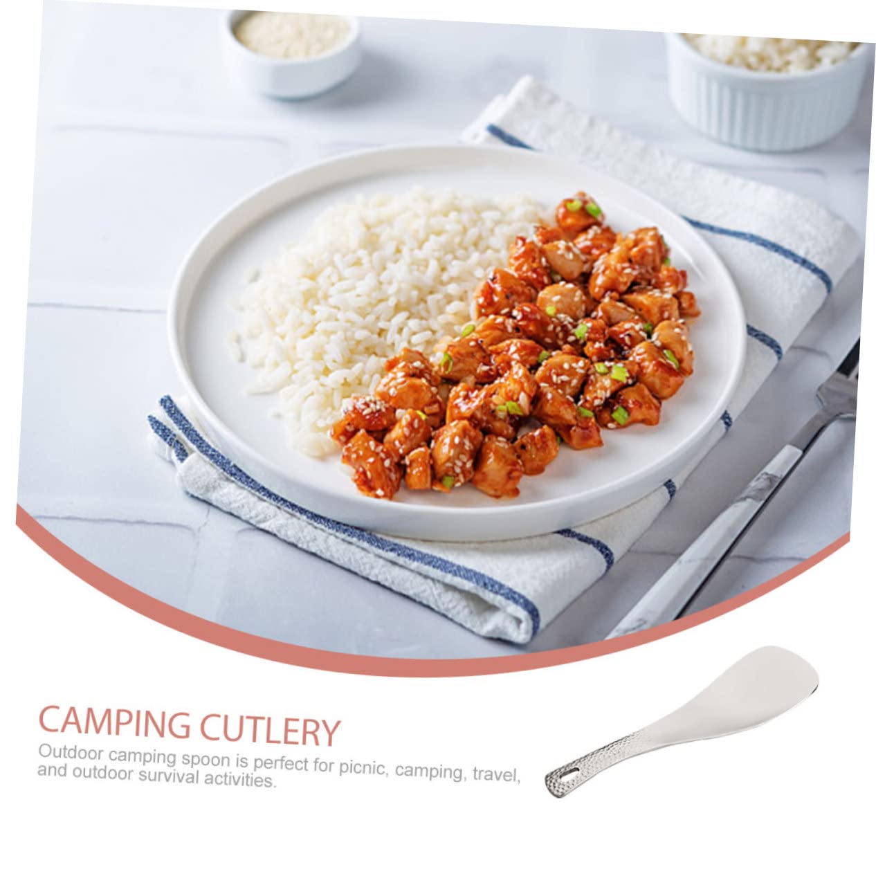 Toyvian 4 Stück Titanlöffel für Camping und Picknick Robustes nicht Korrodierendes Besteck für Outdoor Aktivitäten für Reisen und Survival Ultraleicht und Langlebig Speisen
