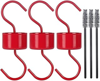 3pcs Ant Moat for Hummingbird Feeders, Large Metal Moat Ant Moat Guard for Hummingbird Feeders Accessory ant moat hook with 3pcs Cleaning Brushes
