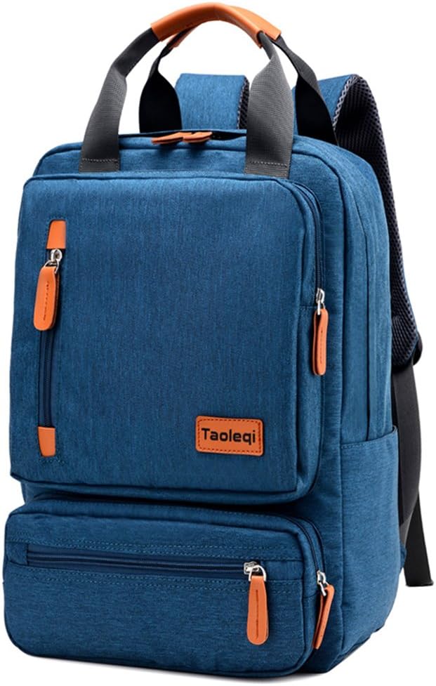 Amarte Lightweight Multi Pockets Laptop Backpack Function Travel Computer Daypack with Adjustable Straps, Navy