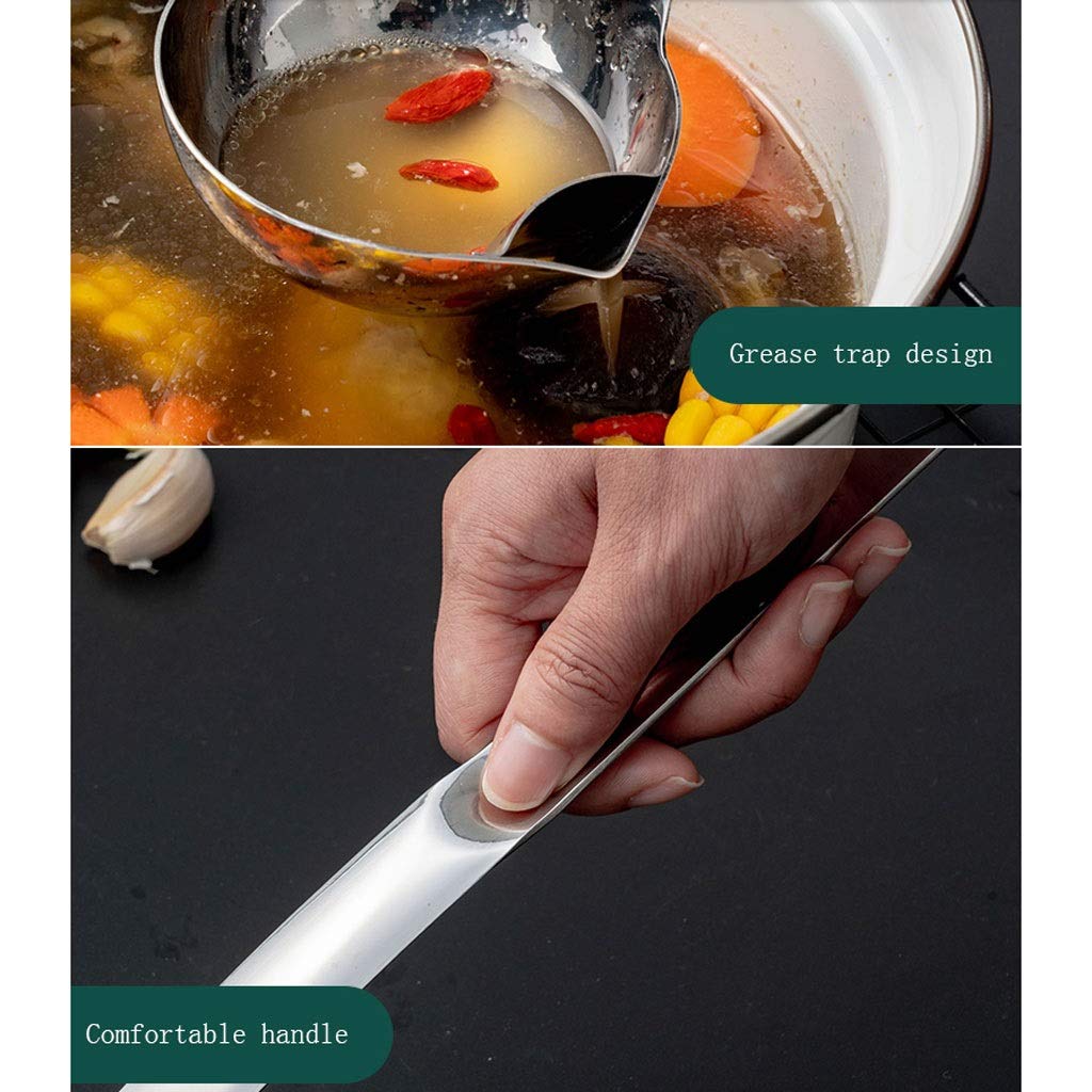 Tablespoons Kitchen Filter Oil Soup 304 Stainless Steel Tablespoon Oil Control Colander Spoon Serving Spoon (Color : 2 pack)
