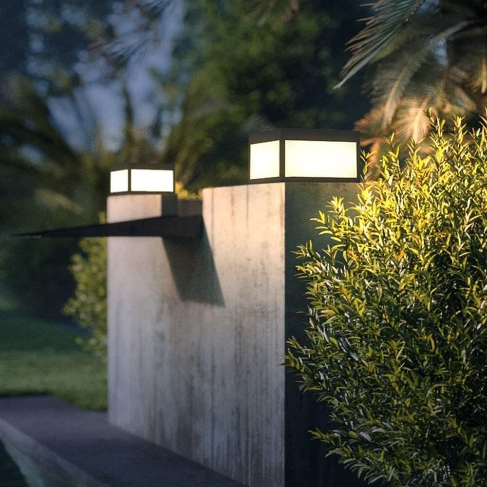 Luz de Poste Exterior Farola Exterior Jardin Pilar De Luz Exterior De Aluminio Pantalla De PC Poste De Luz Columna De Luz Camino De Jardín Paisaje Luz De Calle Lámpara De Patio Lámpara de Exterior Lám