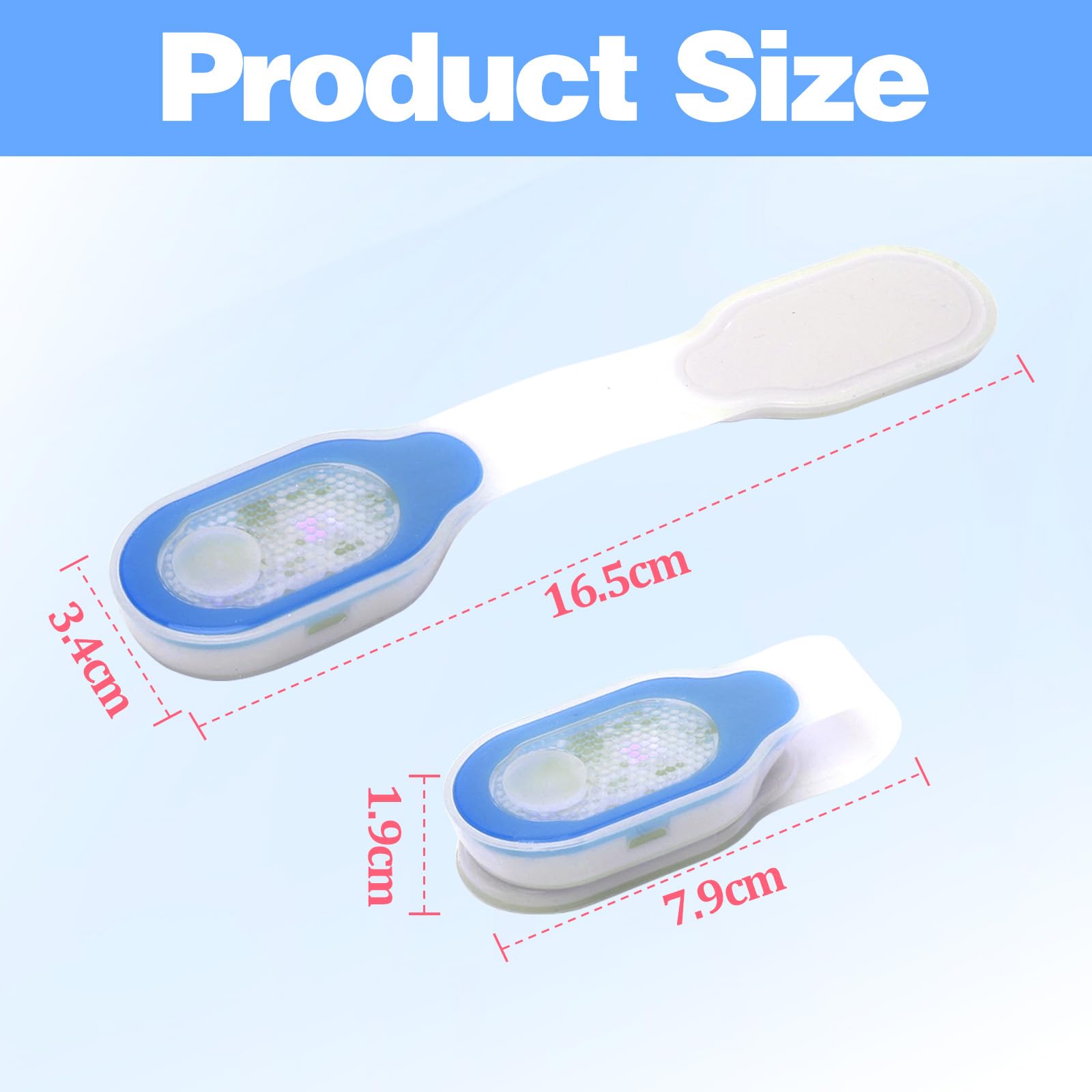 RANJIMA Luz nocturna de enfermería: 2 unidades de lámpara LED con clip, mini linterna recargable por USB, linterna con clip en la ropa, luz de seguridad LED, mochila escolar
